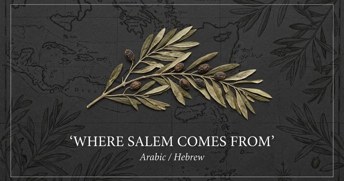 The name Salem comes from: Arabic / Hebrew