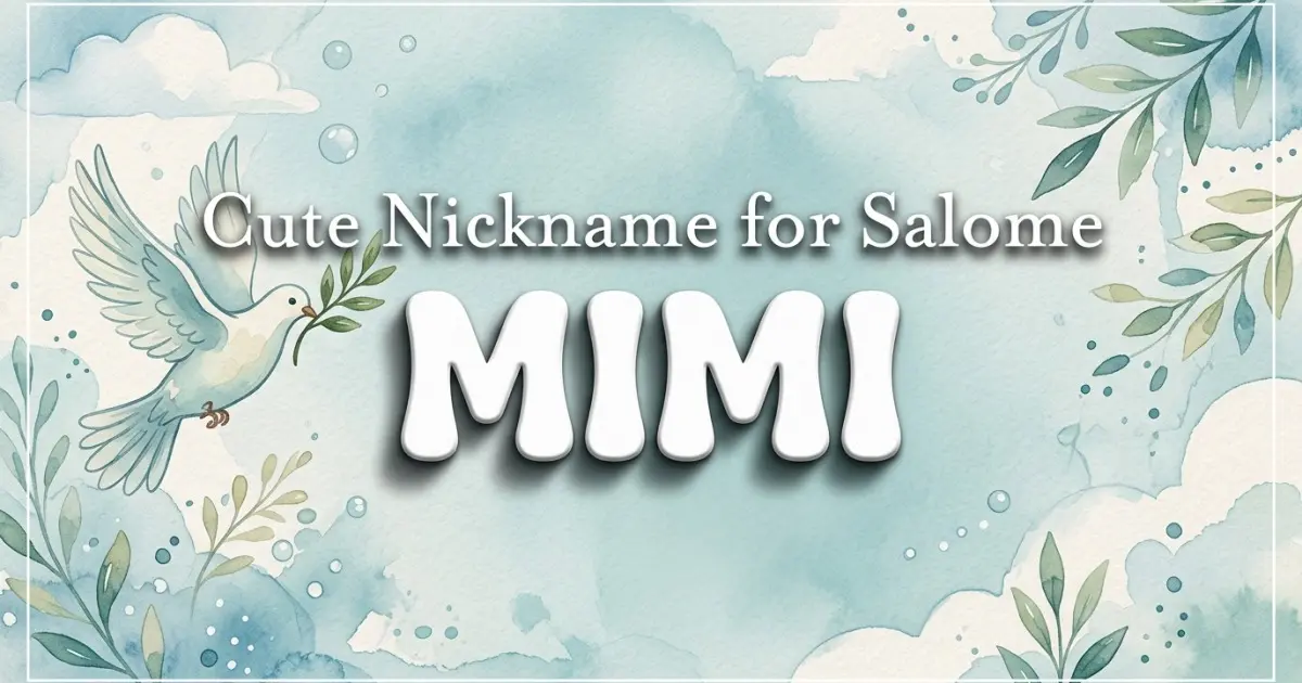 Cute nickname for Salome: Mimi