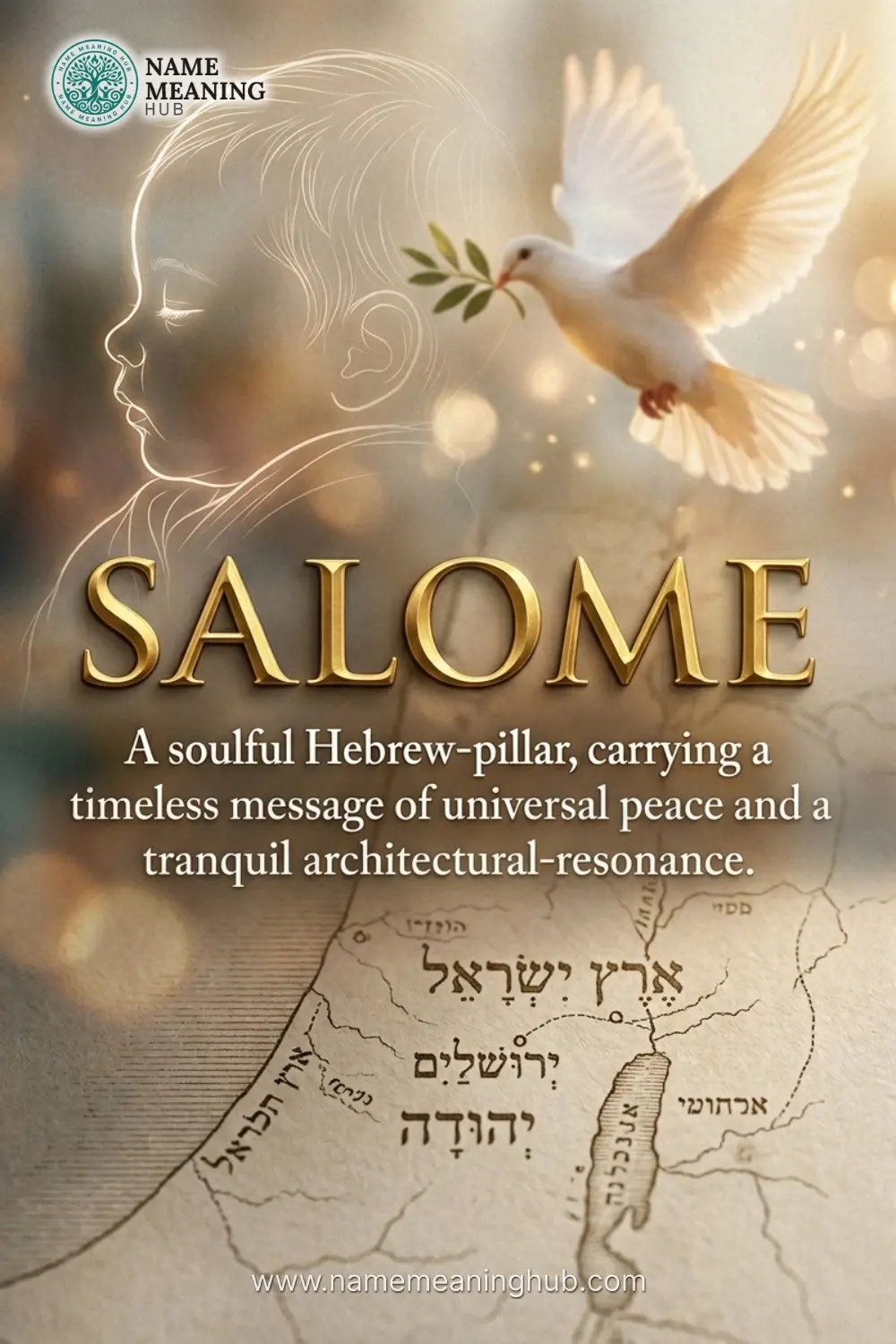 Meaning of the name Salome: A soulful Hebrew-pillar, carrying a timeless message of universal peace and a tranquil architectural-resonance.