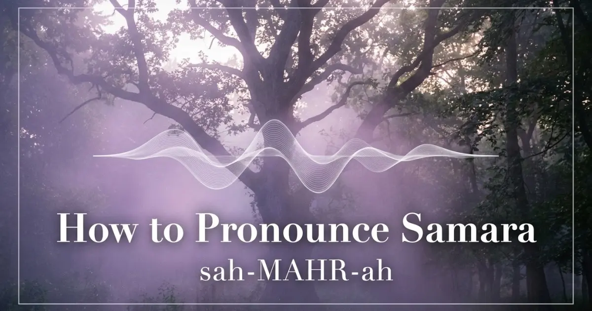 How to pronounce Samara