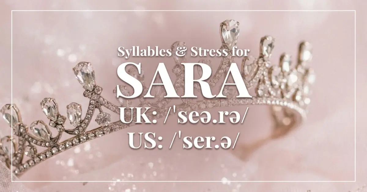 Sara syllables, stress, and UK and US pronunciation