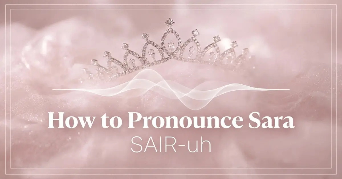 How to pronounce Sara