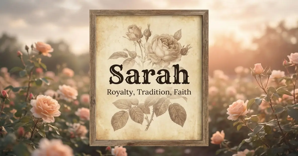 Sarah meaning themes: royalty, tradition, faith