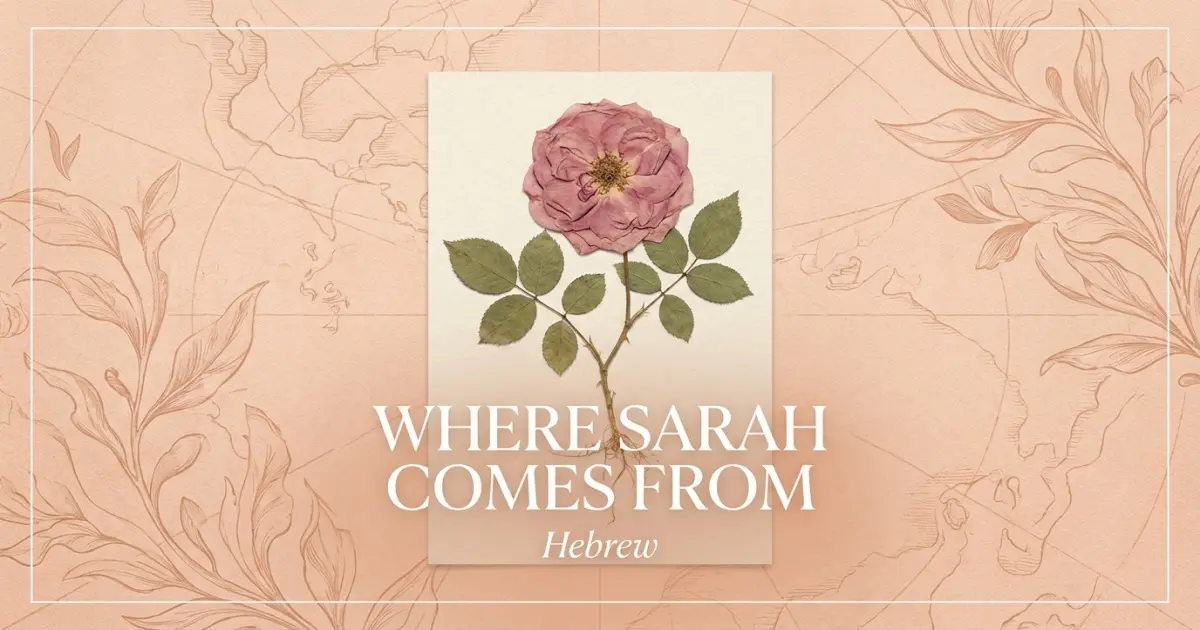 The name Sarah comes from: Hebrew