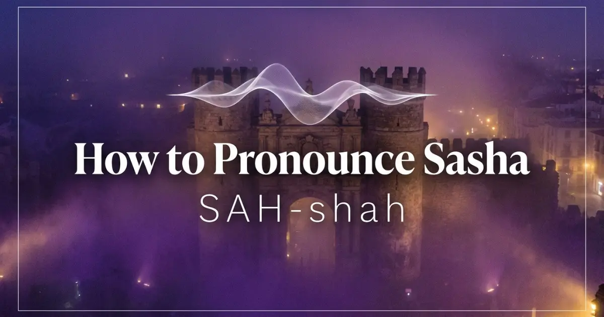 How to pronounce Sasha