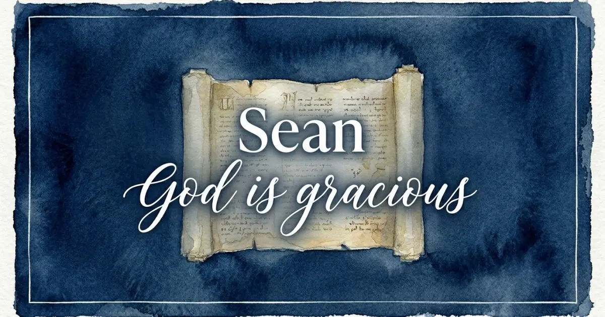 Sean name meaning God is gracious