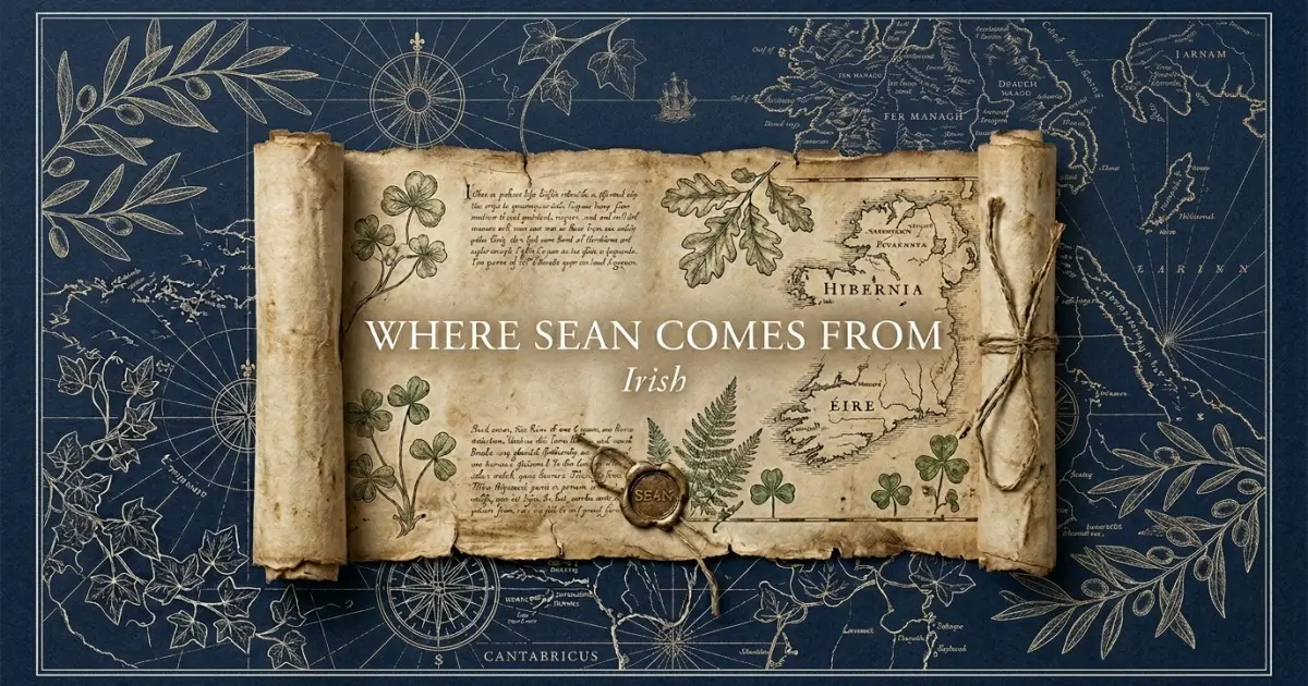 The name Sean comes from: Irish