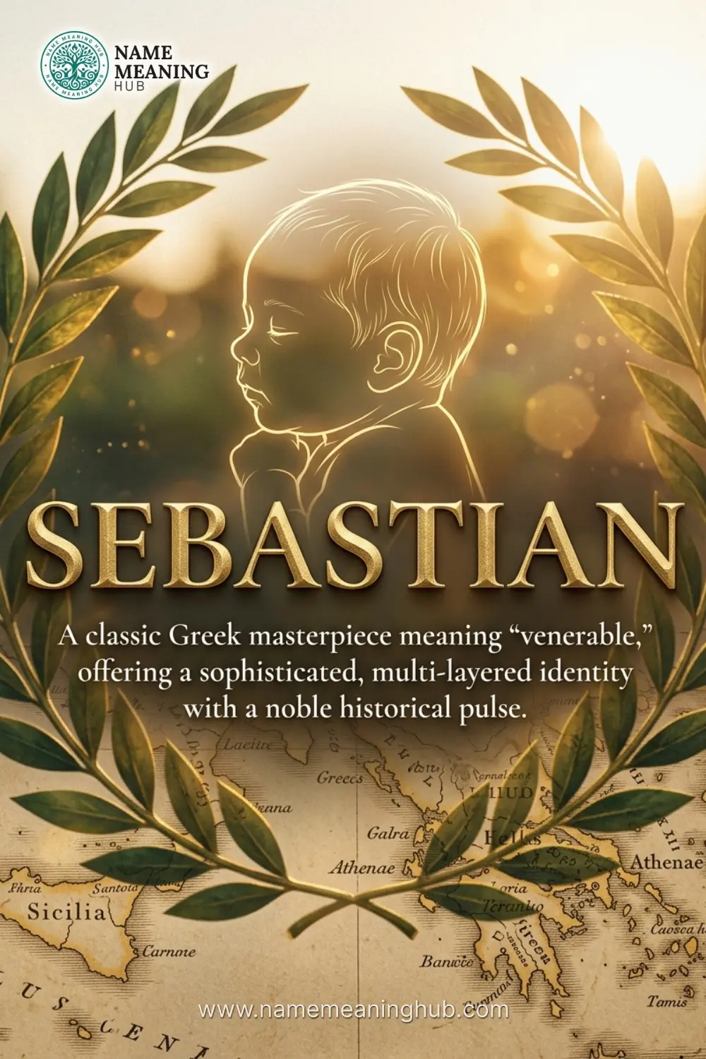 Meaning of the name Sebastian: A classic Greek masterpiece meaning "venerable," offering a sophisticated, multi-layered identity with a noble historical pulse.