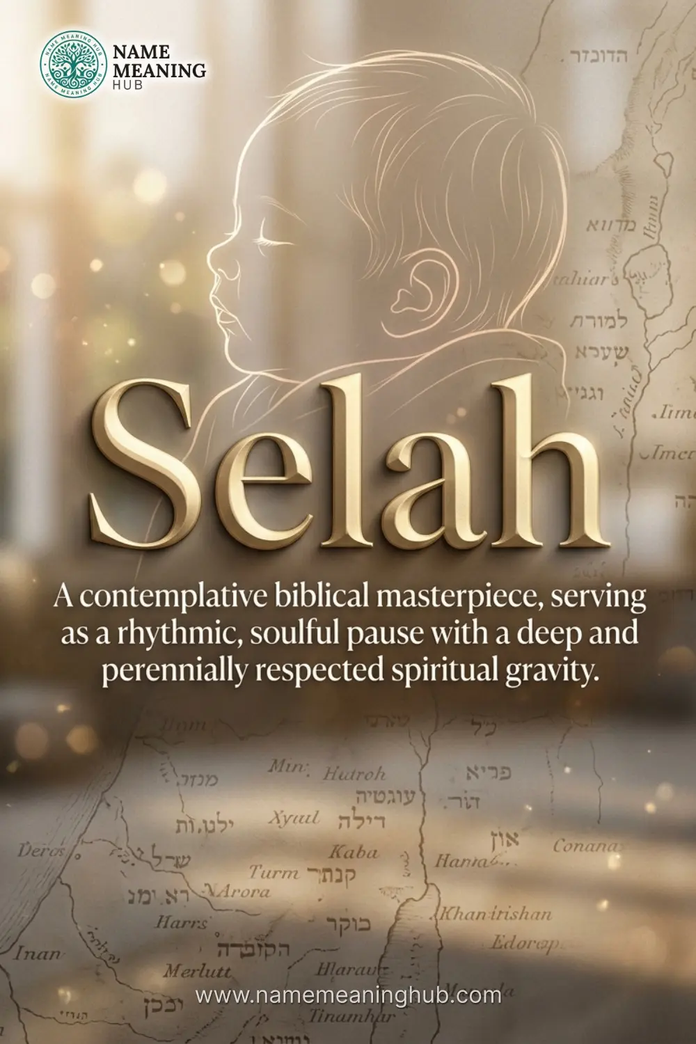 Meaning of the name Selah: A contemplative biblical masterpiece, serving as a rhythmic, soulful pause with a deep and perennially respected spiritual gravity.