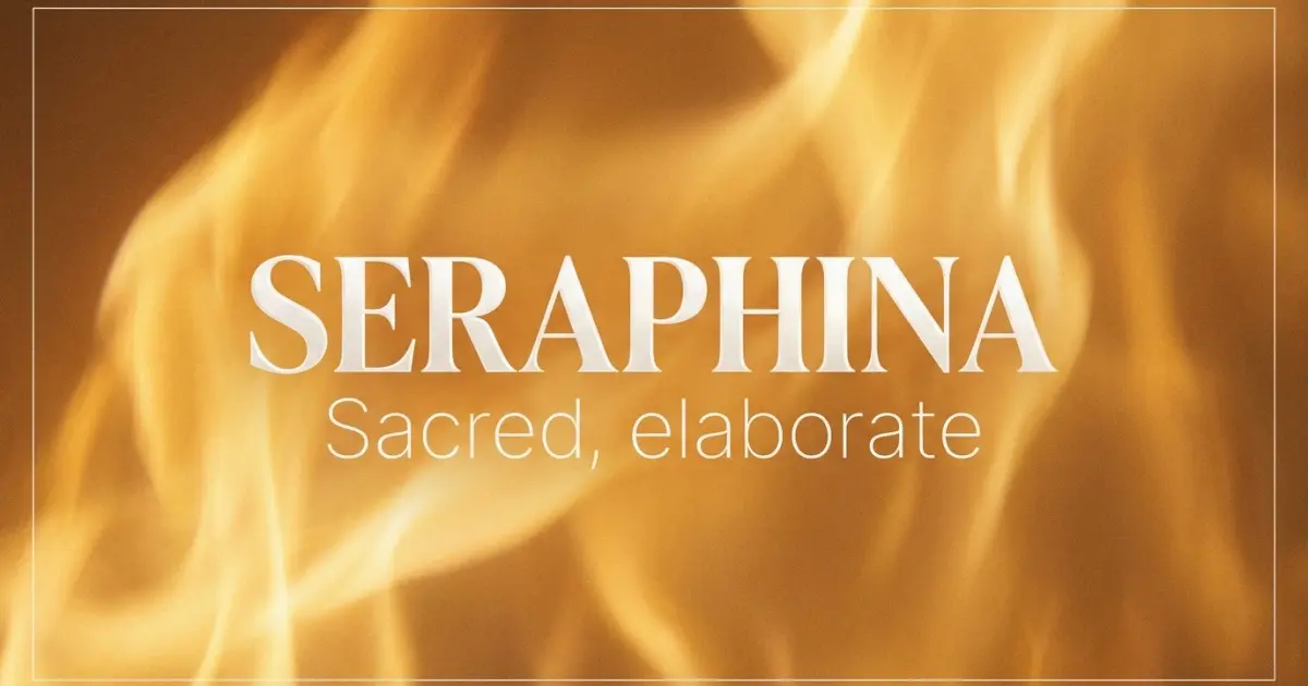 Seraphina name vibe: Sacred, elaborate