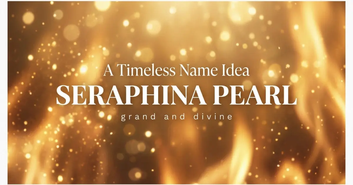 Middle name idea: Seraphina Pearl - grand and divine
