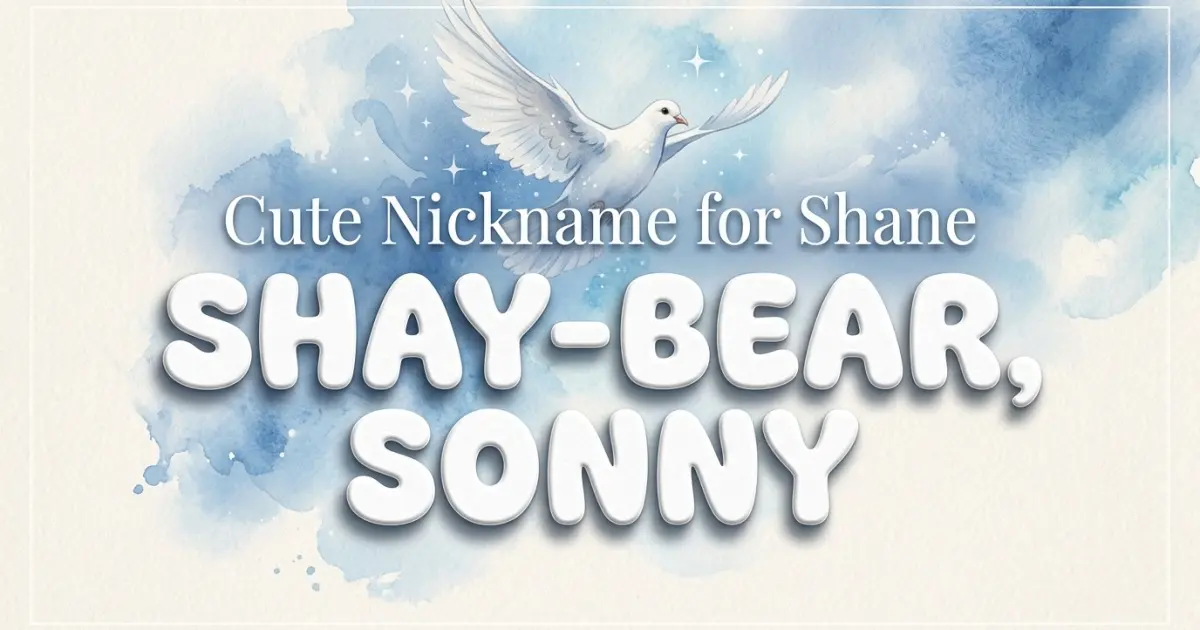 Cute nickname for Shane: Shay-bear, Sonny
