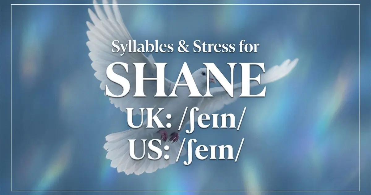 Shane syllables, stress, and UK and US pronunciation