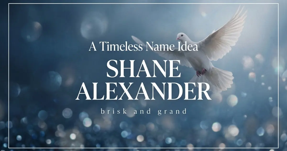 Middle name idea: Shane Alexander - brisk and grand