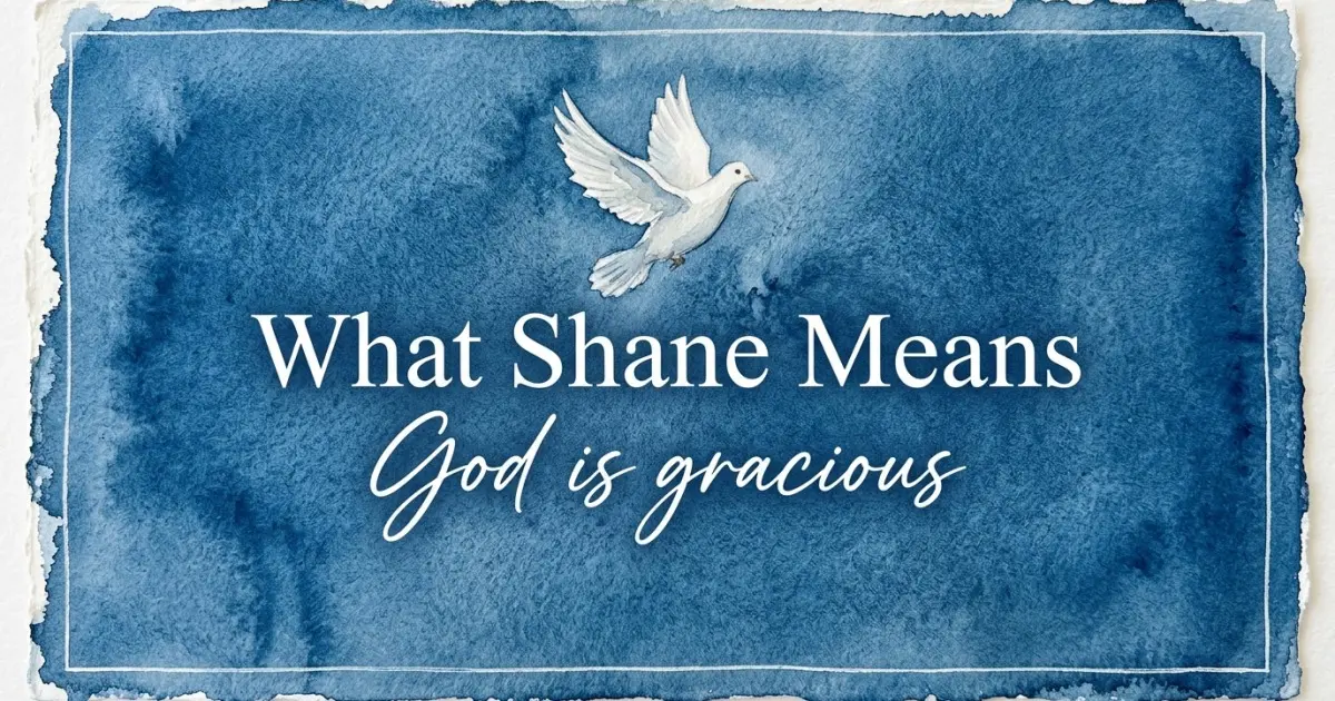Shane name meaning God is gracious