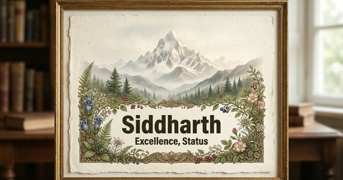 Siddharth meaning themes: excellence, status