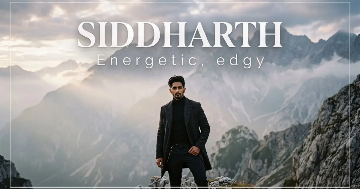 Siddharth name vibe: Energetic, edgy