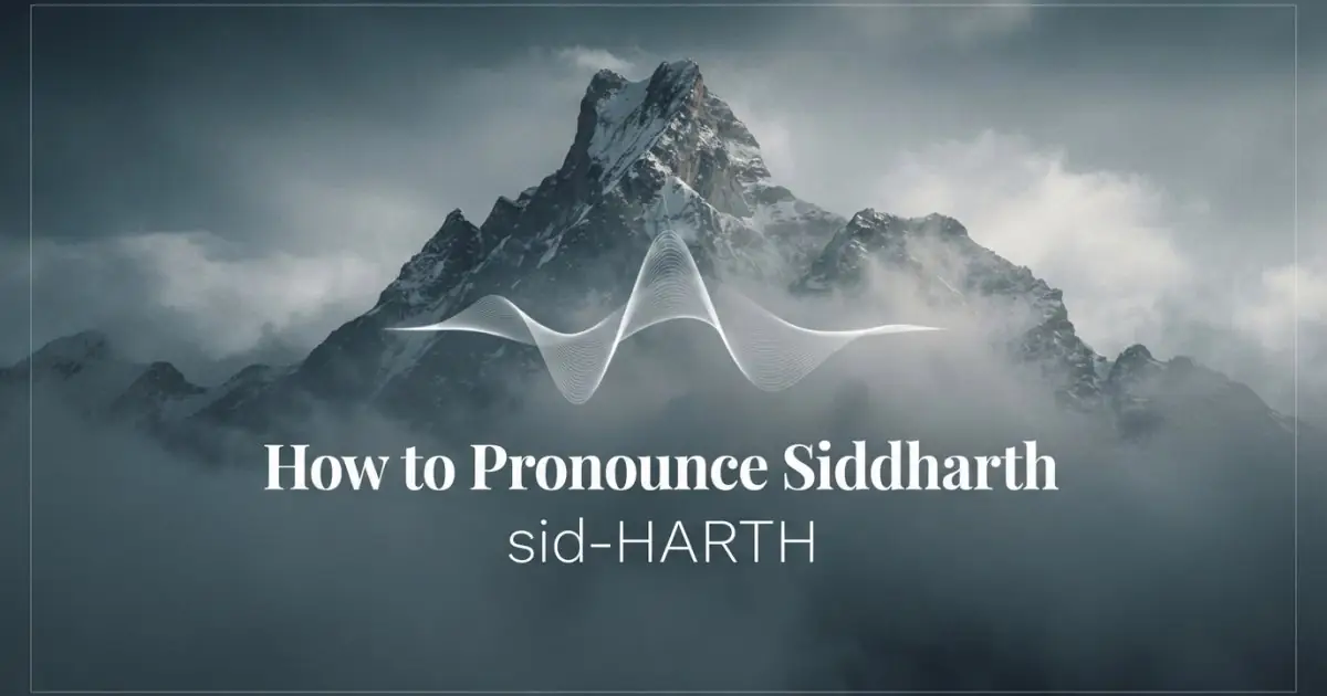 How to pronounce Siddharth