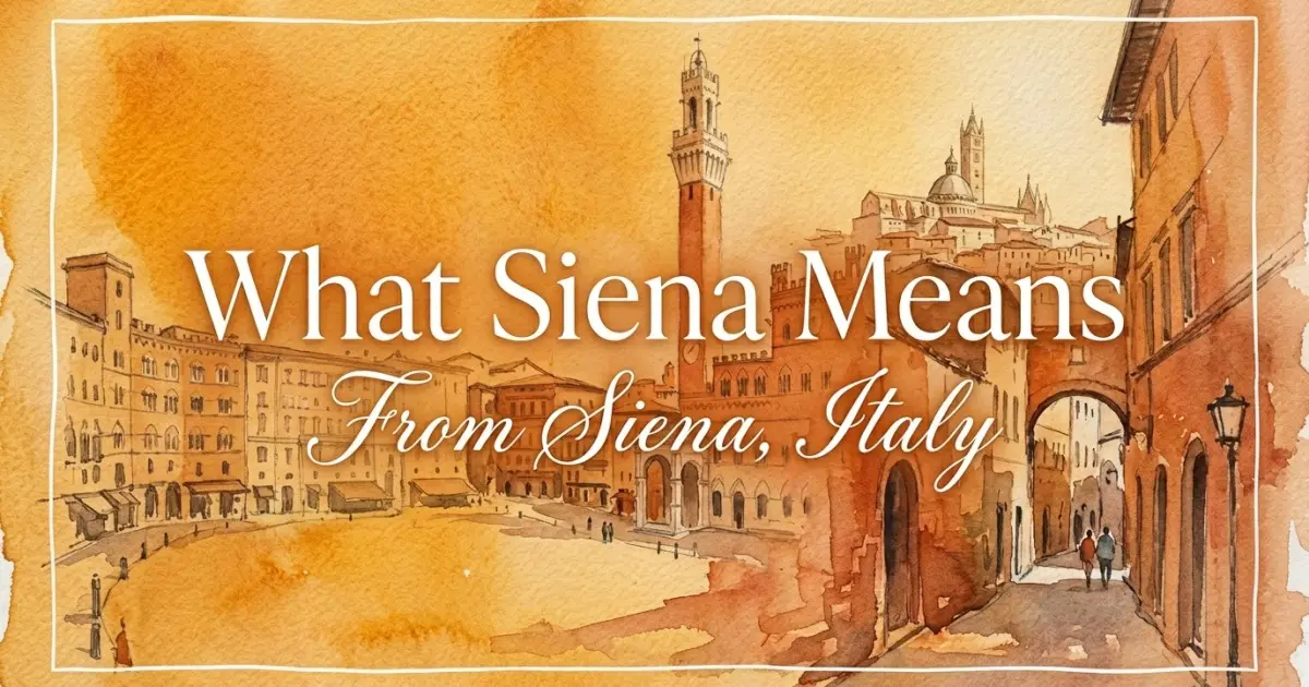 Siena name meaning From Siena, Italy
