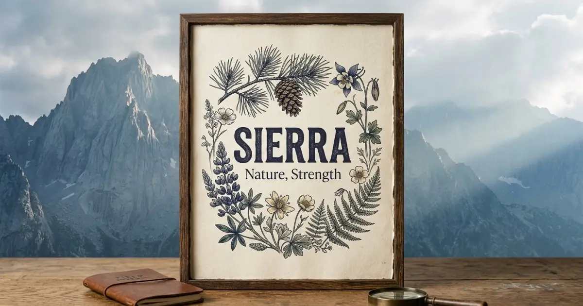 Sierra meaning themes: nature, strength