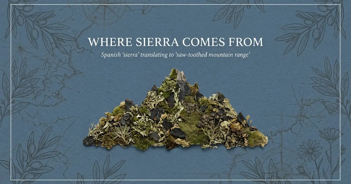 The name Sierra comes from: Spanish