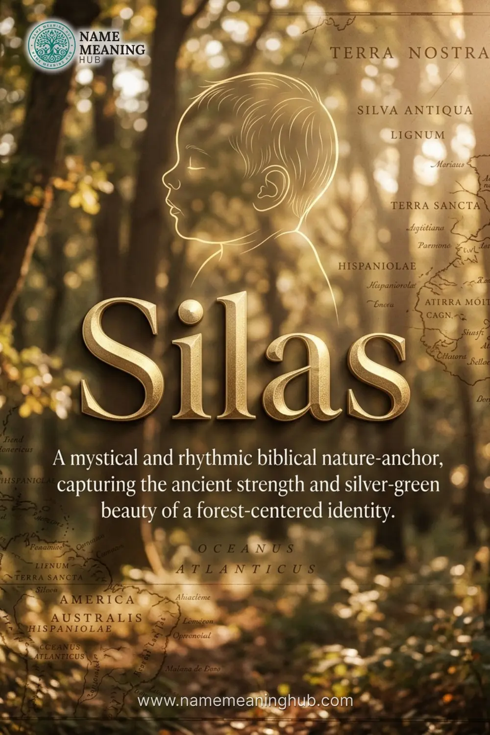 Meaning of the name Silas: A mystical and rhythmic biblical nature-anchor, capturing the ancient strength and silver-green beauty of a forest-centered identity.
