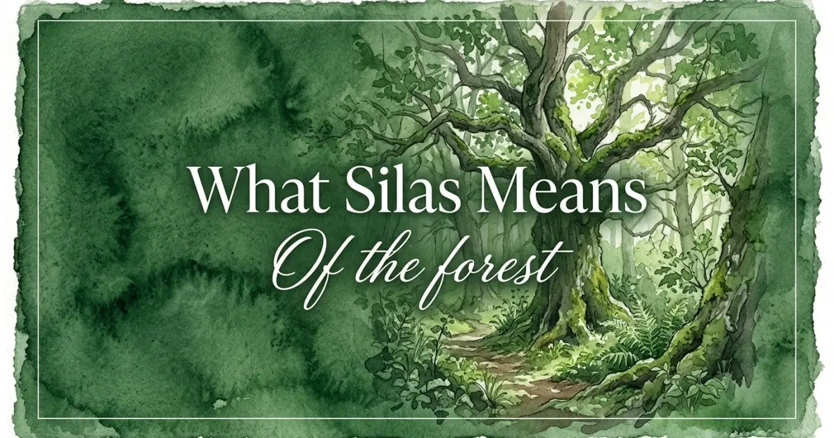 Silas name meaning Of the forest