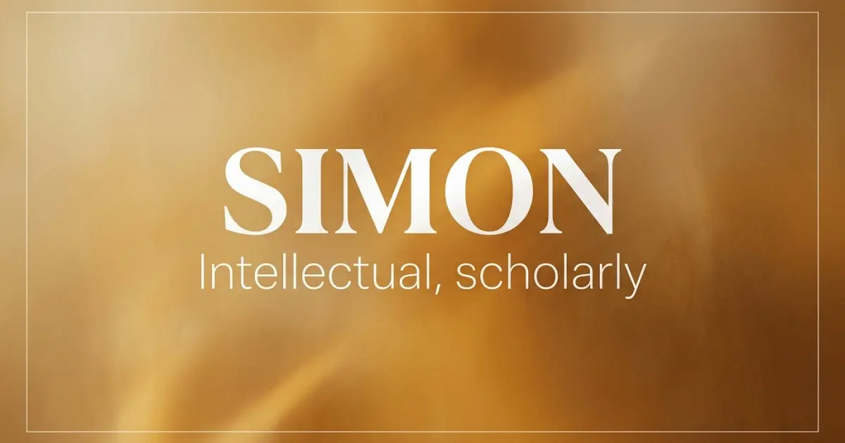 Simon name vibe: Intellectual, scholarly