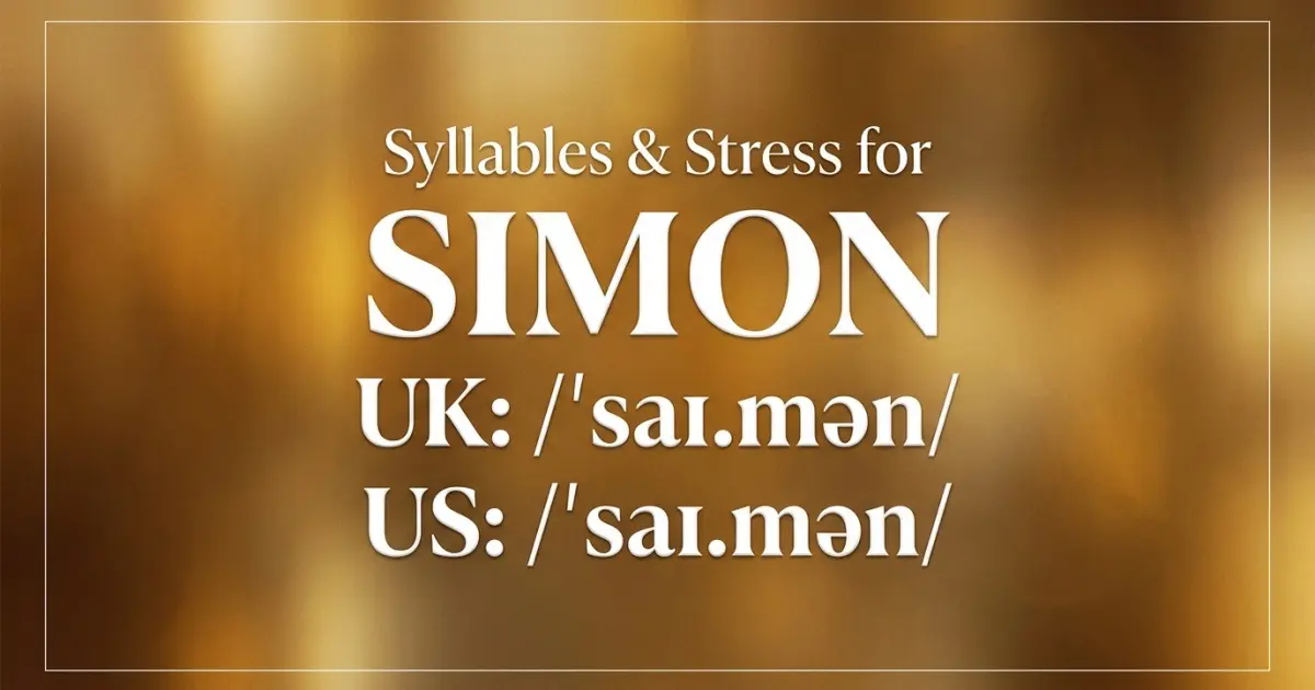 Simon syllables, stress, and UK and US pronunciation