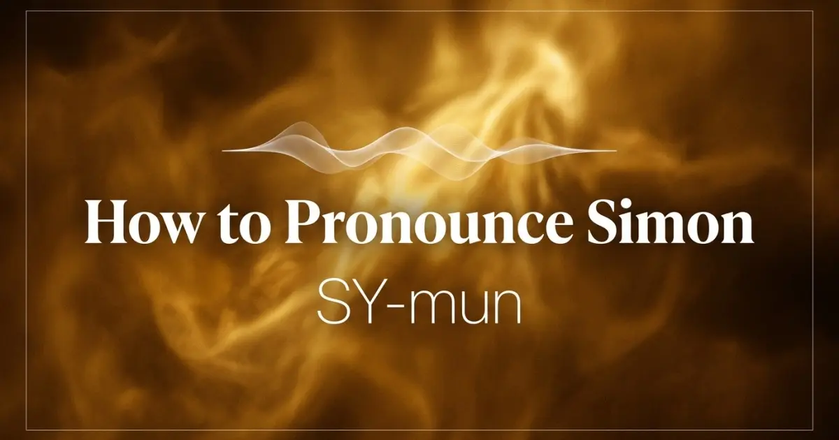 How to pronounce Simon