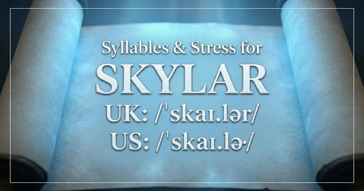 Skylar Syllables Stress Pronunciation