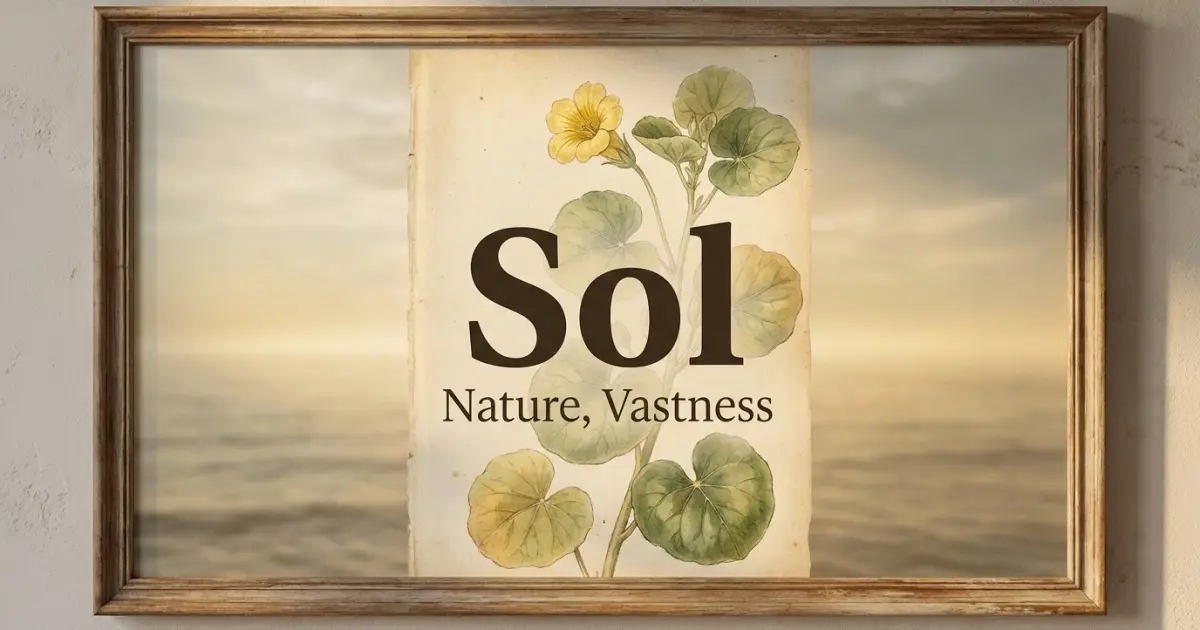Sol meaning themes: nature, vastness