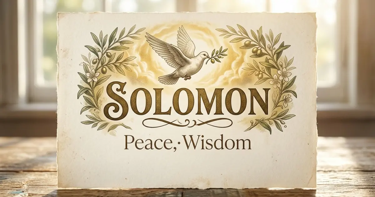 Solomon meaning themes: peace, wisdom