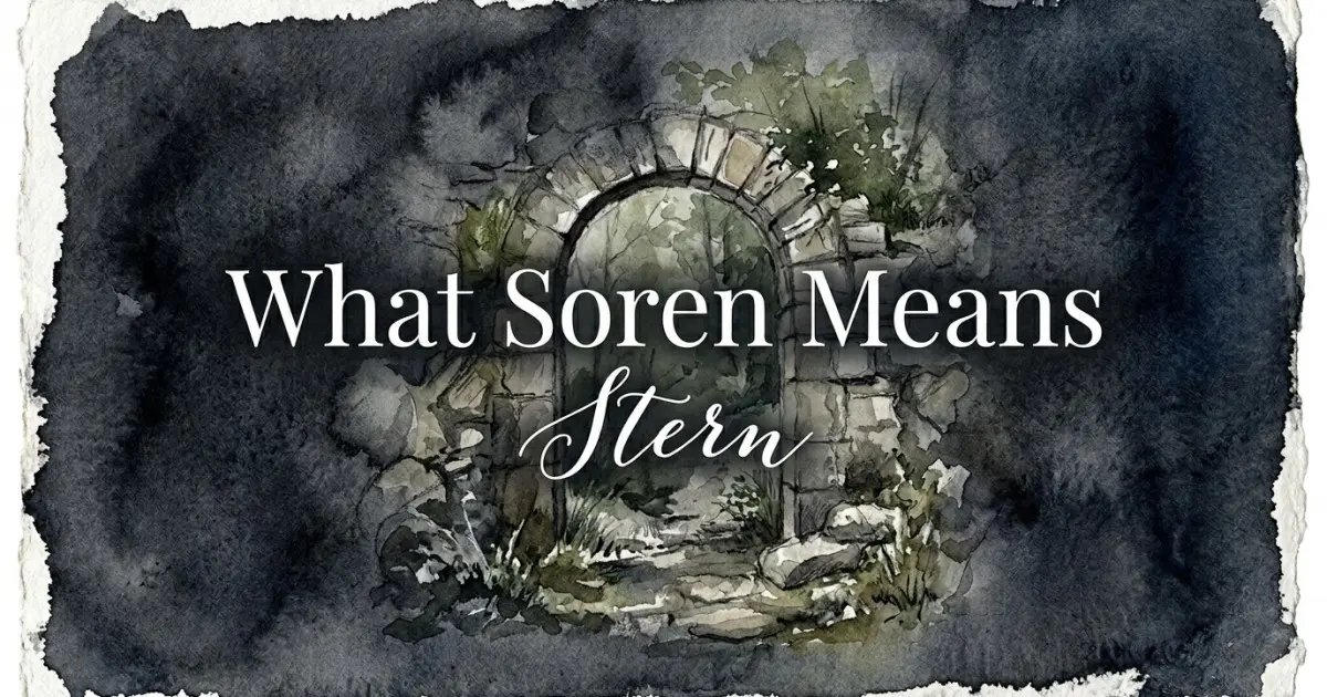 Soren name meaning Stern