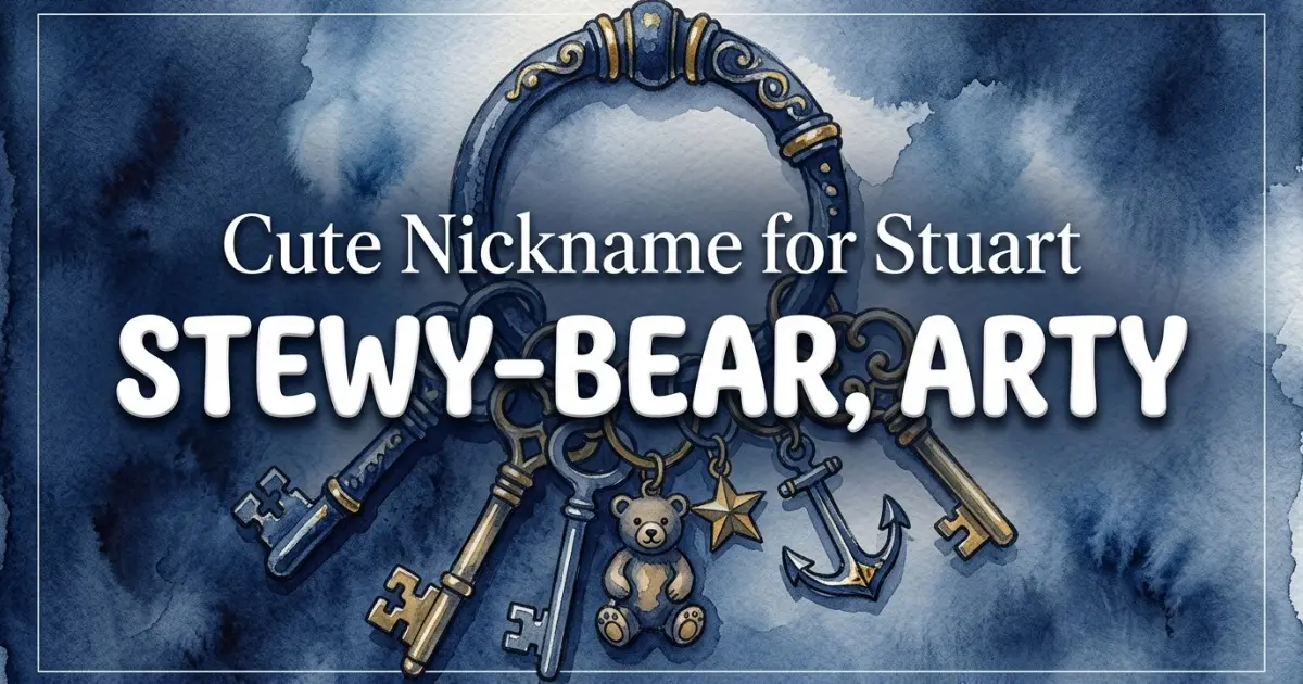 Cute nickname for Stuart: Stewy-bear, Arty