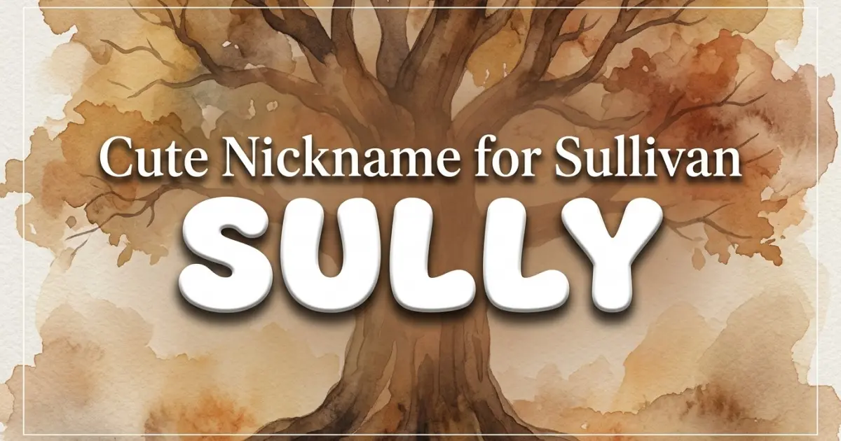 Cute nickname for Sullivan: Sully