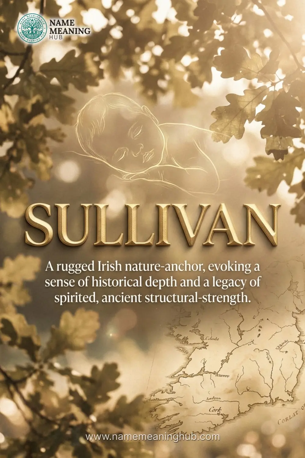 Meaning of the name Sullivan: A rugged Irish nature-anchor, evoking a sense of historical depth and a legacy of spirited, ancient structural-strength.