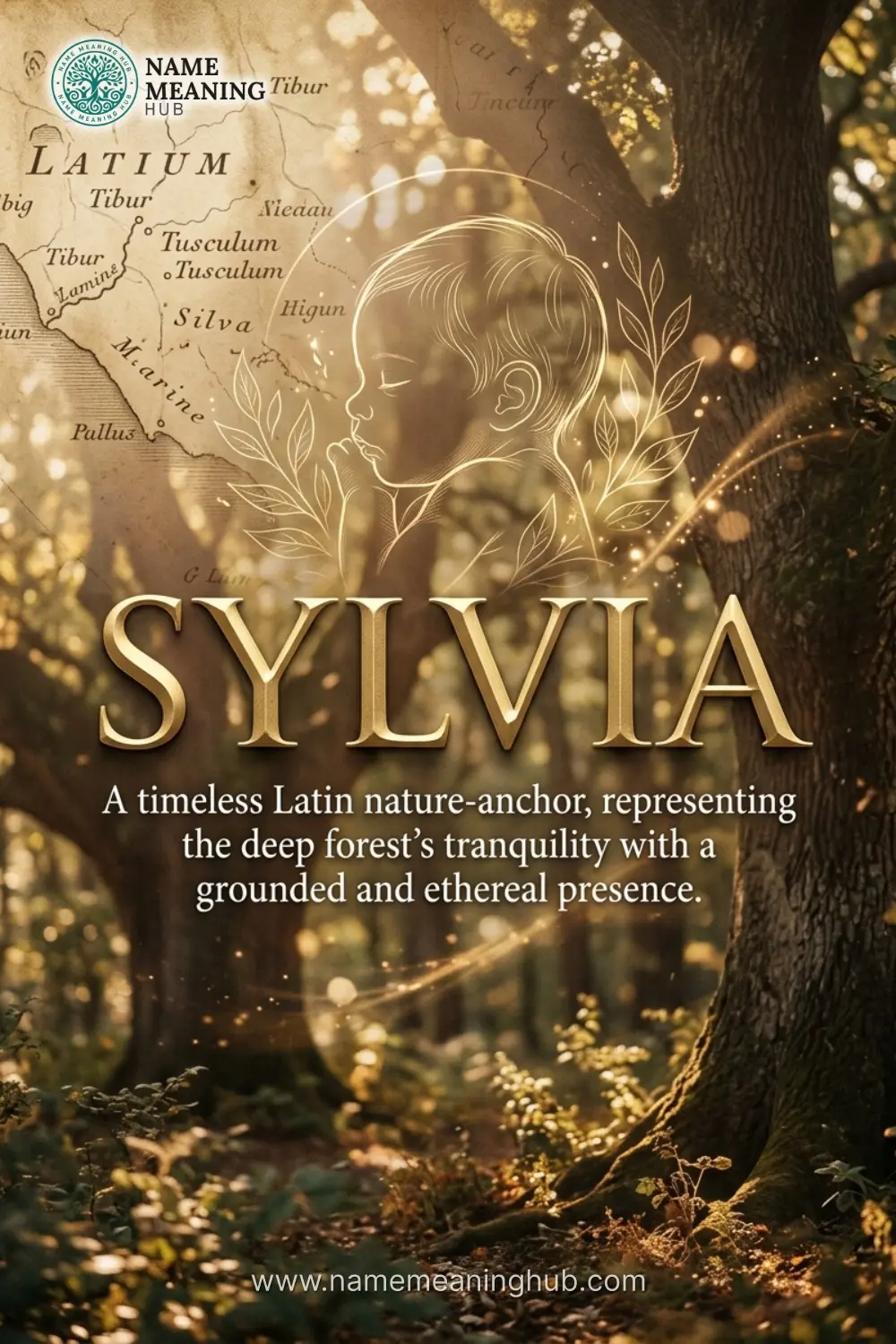 Meaning of the name Sylvia: A timeless Latin nature-anchor, representing the deep forest's tranquility with a grounded and ethereal presence.