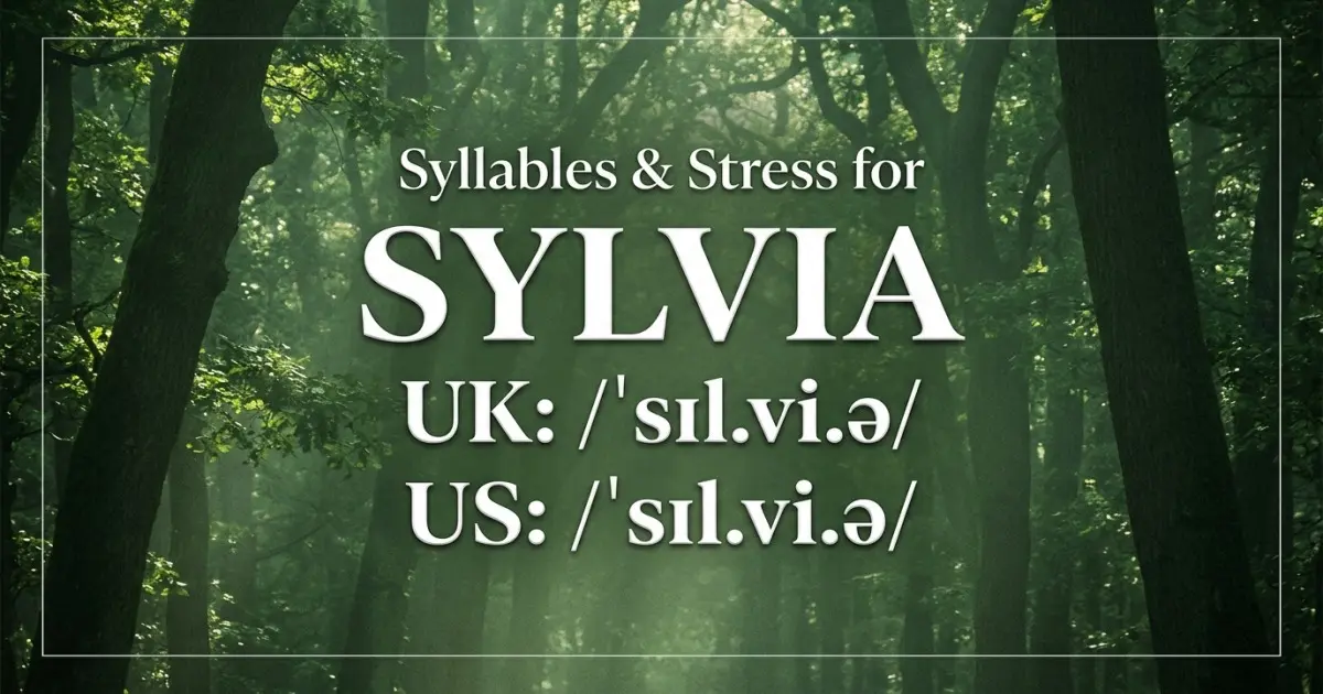 Sylvia syllables, stress, and UK and US pronunciation