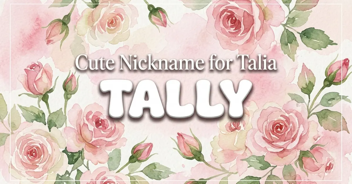 Cute nickname for Talia: Tally