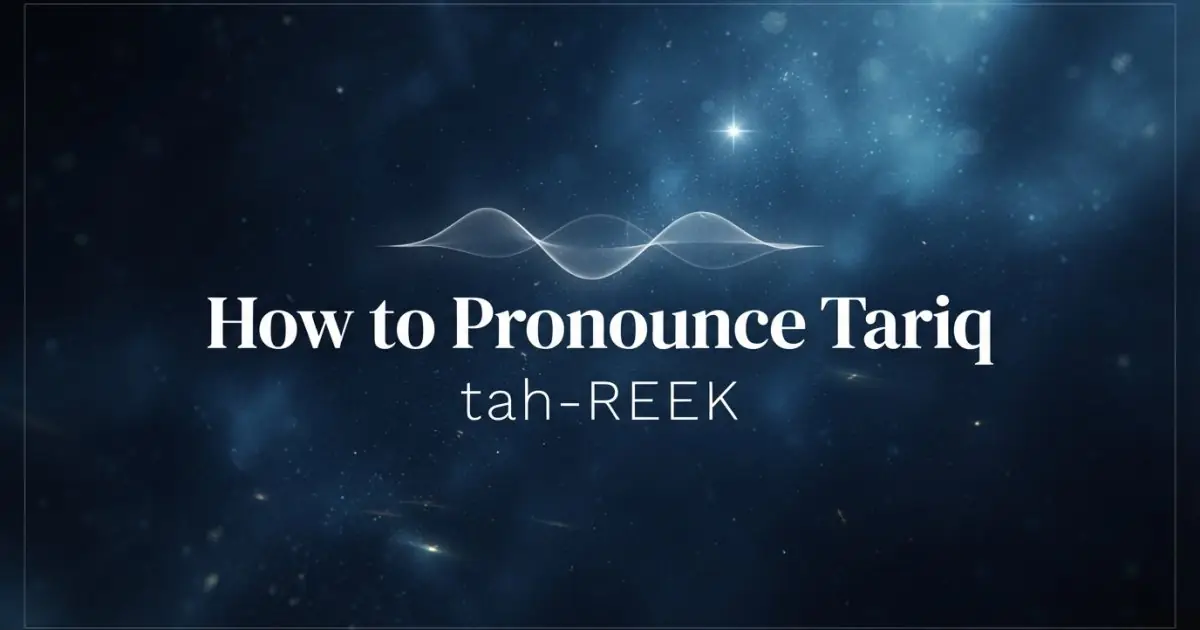 How to pronounce Tariq