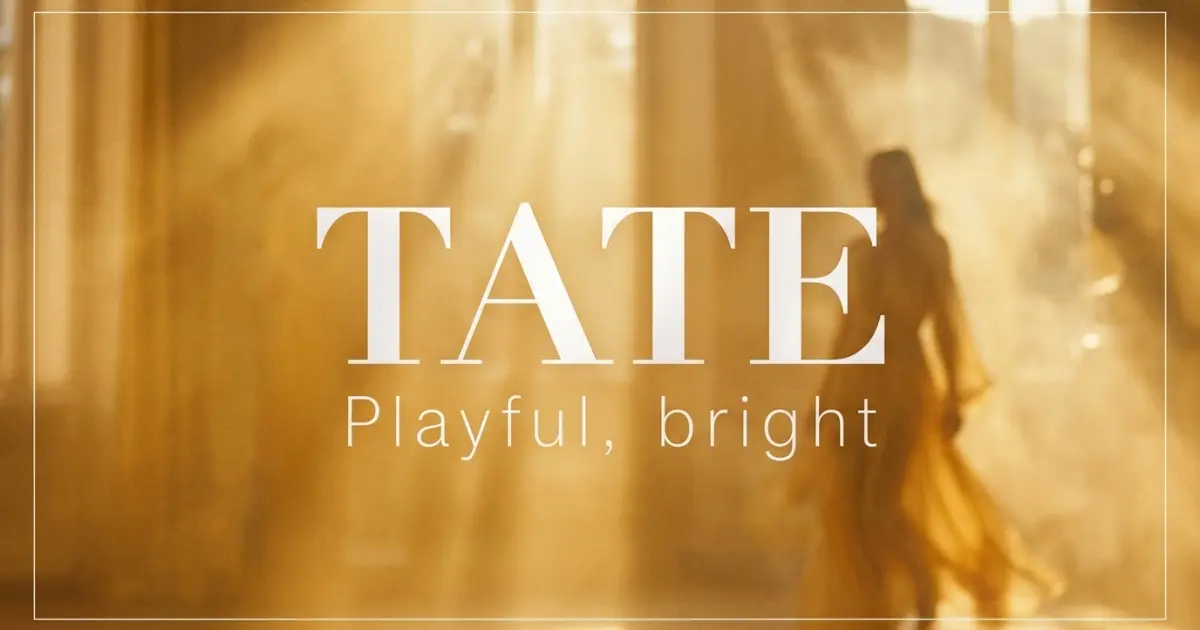 Tate name vibe: Playful, bright