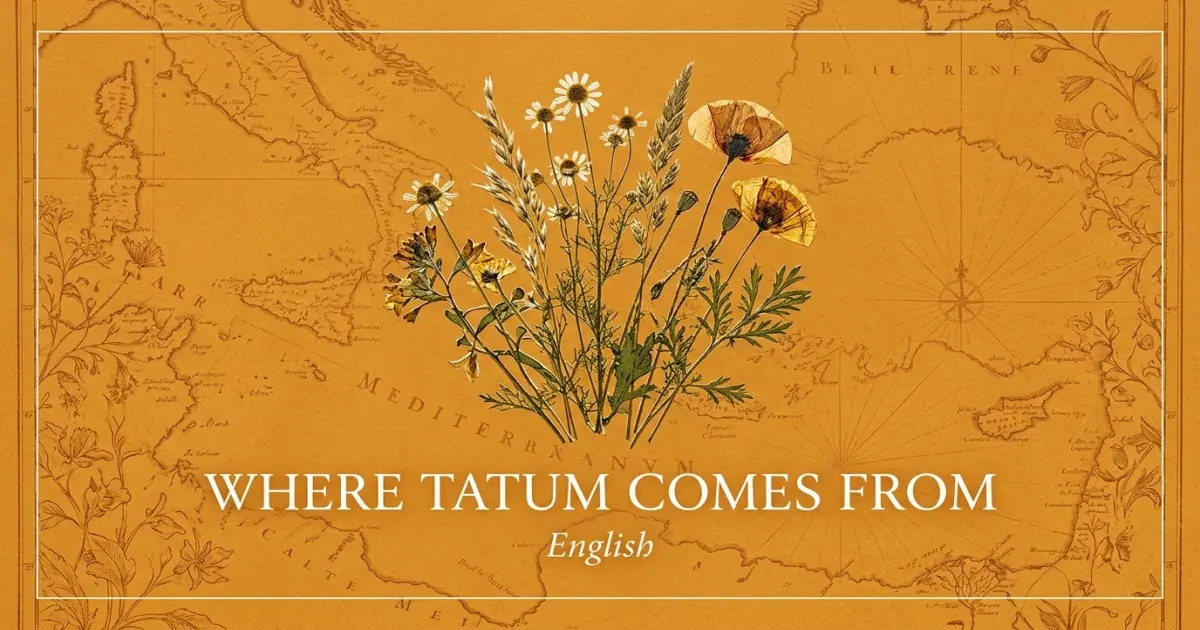 The name Tatum comes from: English