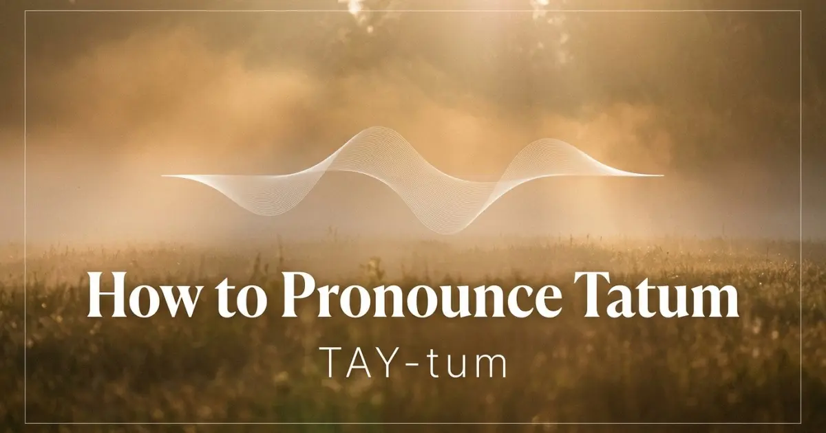How to pronounce Tatum
