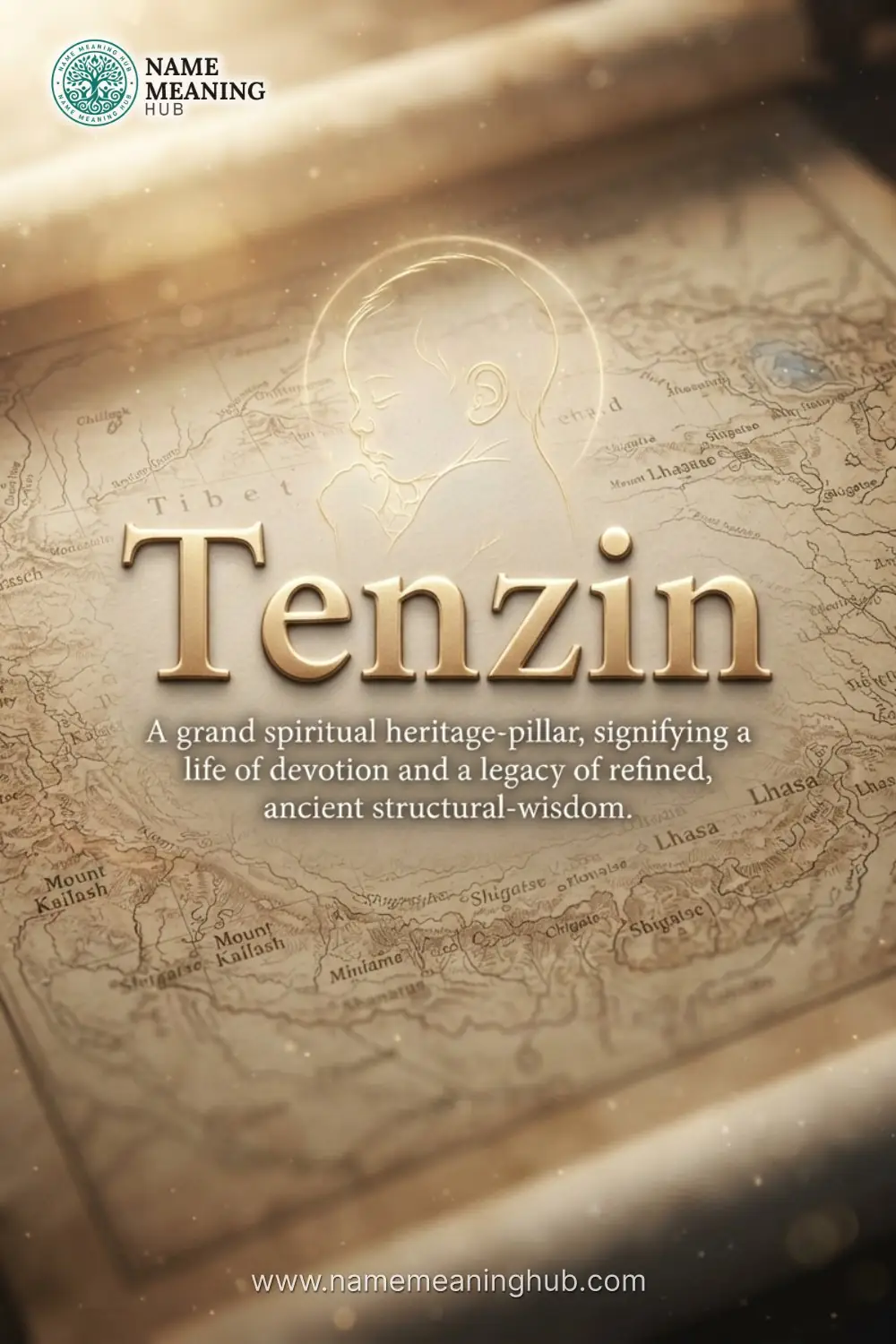 Meaning of the name Tenzin: A grand spiritual heritage-pillar, signifying a life of devotion and a legacy of refined, ancient structural-wisdom.