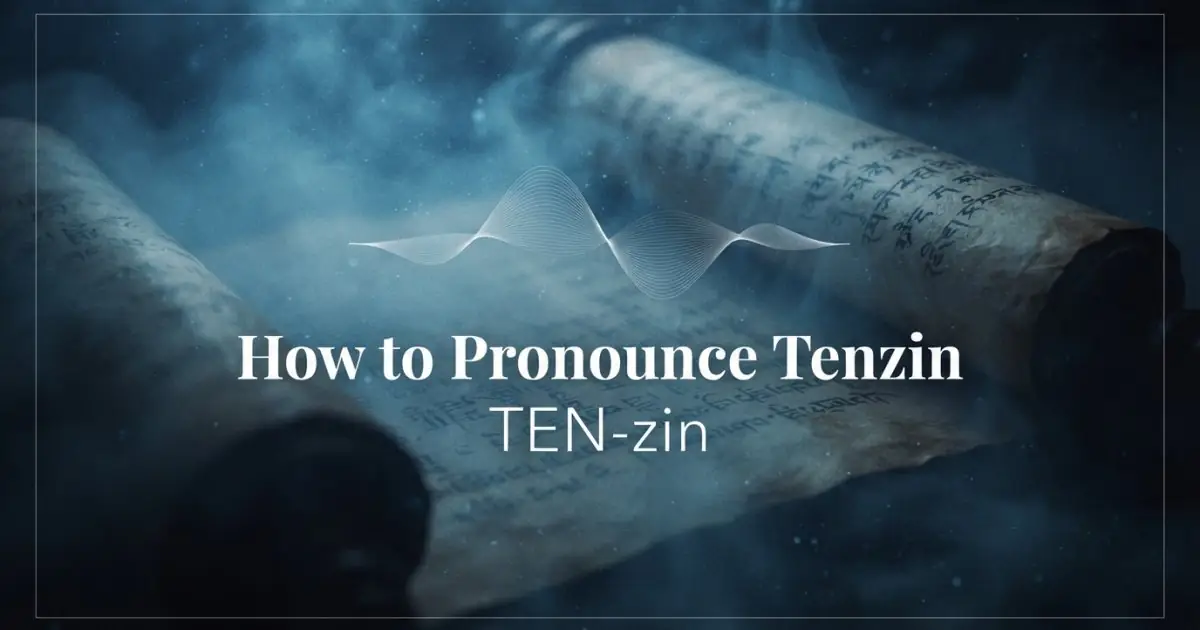 How to pronounce Tenzin