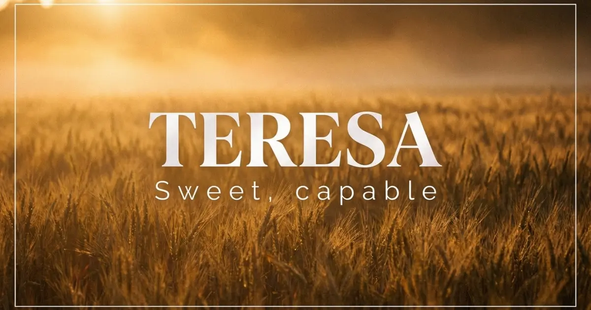 Teresa name vibe: Sweet, capable