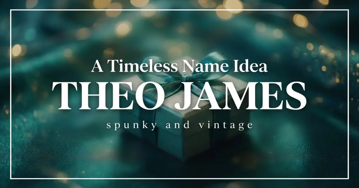 Middle name idea: Theo James - spunky and vintage