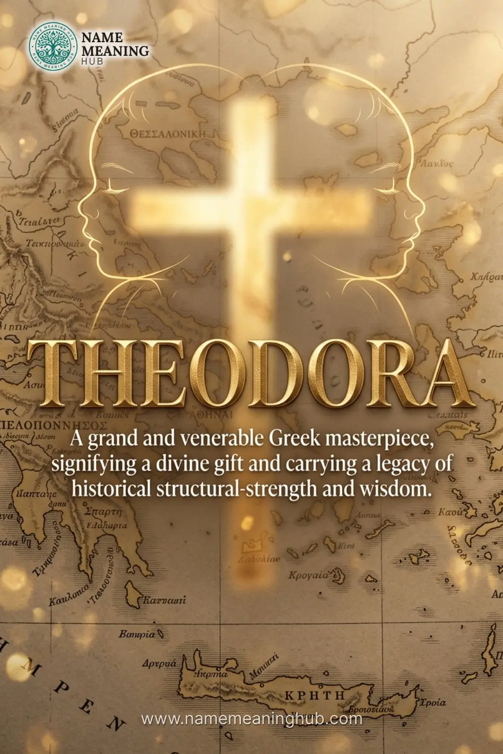 Meaning of the name Theodora: A grand and venerable Greek masterpiece, signifying a divine gift and carrying a legacy of historical structural-strength and wisdom.