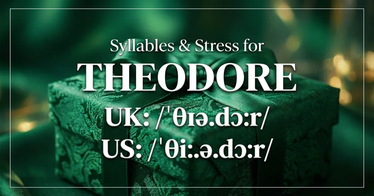 Theodore Syllables Stress Pronunciation